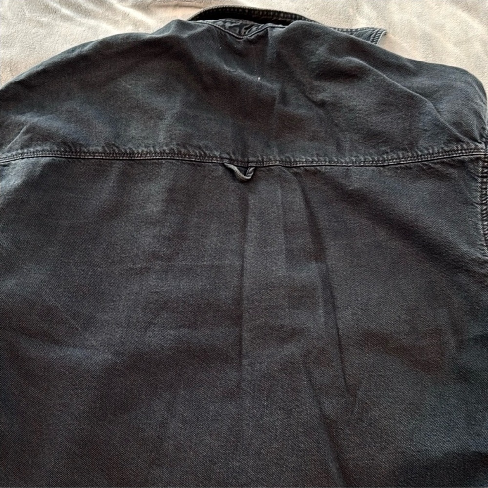✨ Like New Zara Black Denim Shirt Jacket ✨ - Picture 4 of 4